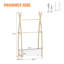 Portant à vêtements avec tablettes de rangement Tassilo - Organisateur de vêtements autoportant pour chambre à coucher ou vestibule-1466718282-1466257290