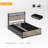 Bed With Storage Headboard And 12 Drawers With Led Lights, Metal Platform With Anti-Slip And Noiseless Mattress Support-2118964141-2118964140