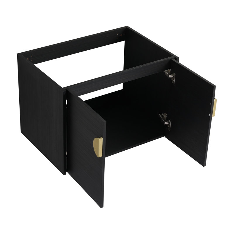 Meuble-lavabo à fermeture en douceur de 40 po avec lavabo et petites tablettes de rangement (CVC06328BCT-CVC07412LTK)