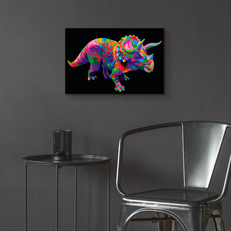 «Triceratops» par Bob Weer, H 16 po x l 24 po x P 0,2 po