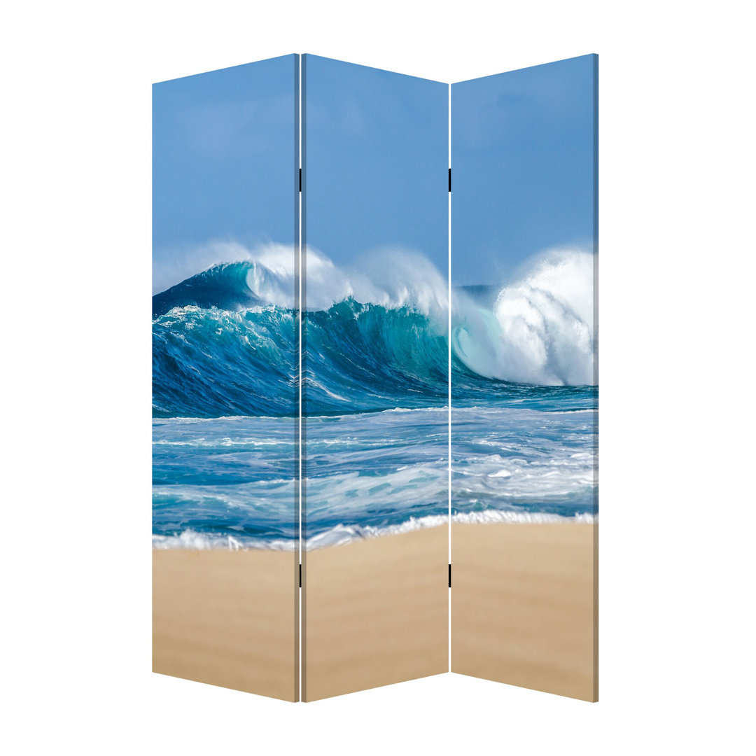 Ines 48'' W x 72'' H 3 - Panel Folding Room Divider Rosecliff Heights