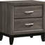 Table de chevet 2 tiroirs Grey Oak
