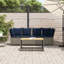 Canapé de patio avec coussins en rotin de polyester-1079906104