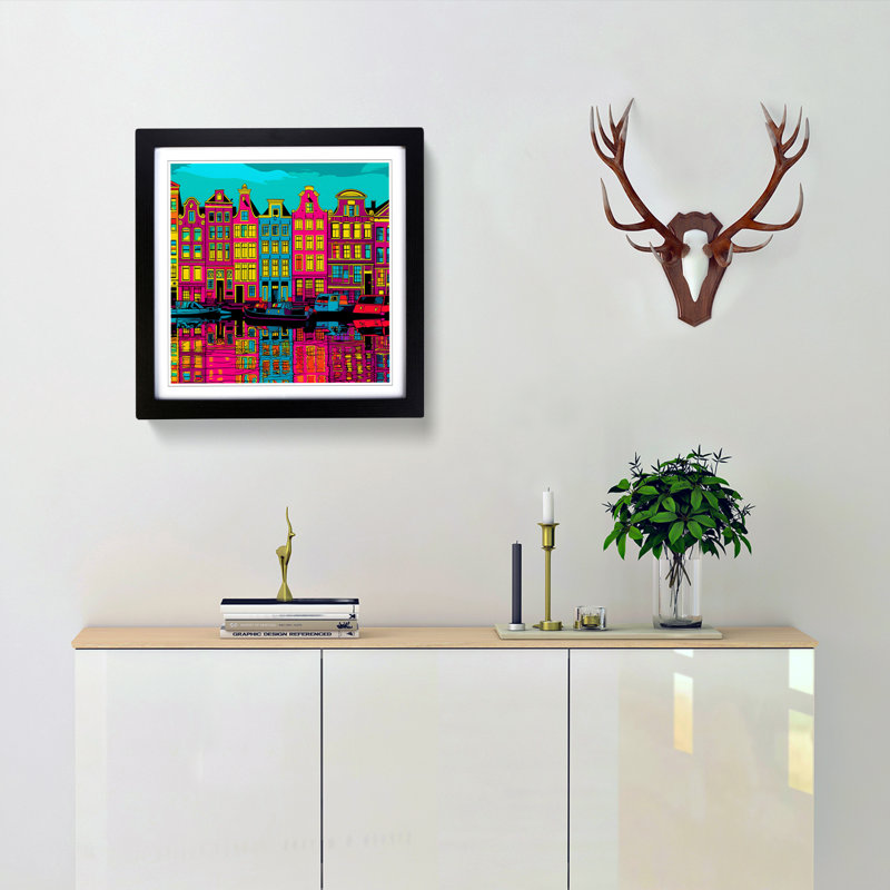 Single Picture Frame Print on Wood, Black
