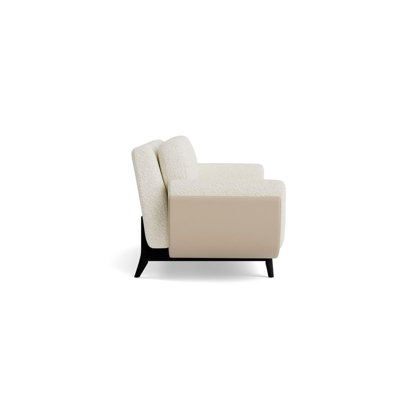 Regatta 90 Sofa, Berber - Cream/Greenwich Leather - Taupe, Black