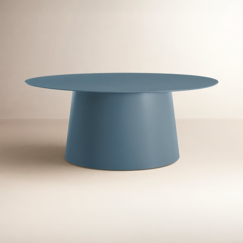 Circula Coffee Table, 15" H x 36" L x 36" W, Marine Blue