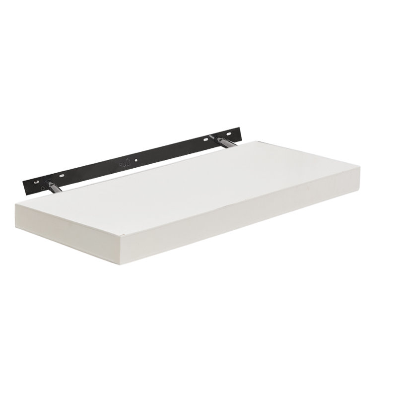 Floating Wall Shelf Kit, Gloss White, 3.8cm H x 30cm W x 23.5cm D