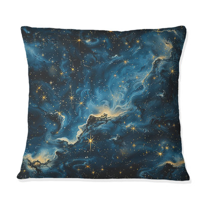 Coussin en marbre Blue Gold Space III