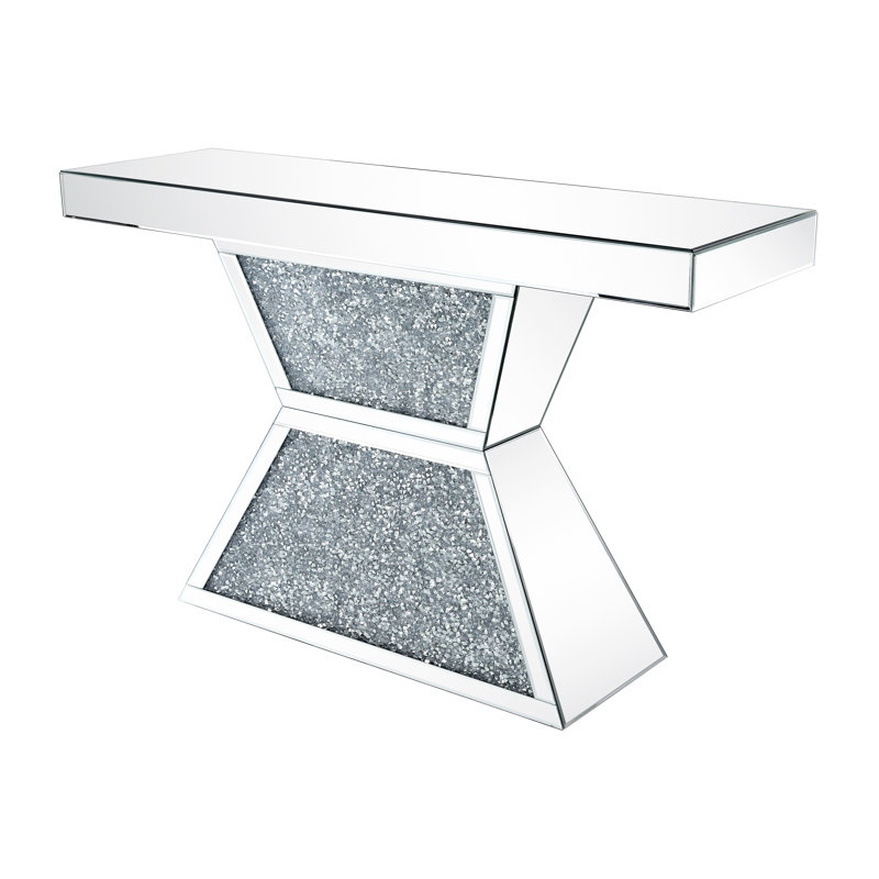 Console, miroir et faux diamants