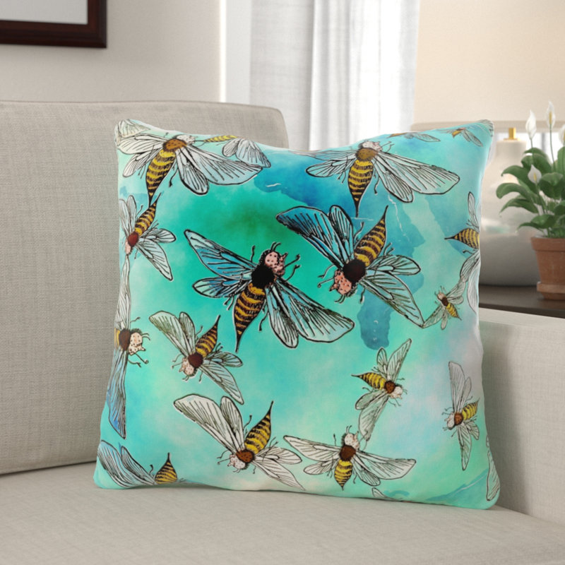 Elida Reversible Throw Pillow, Microsuede, Indoor