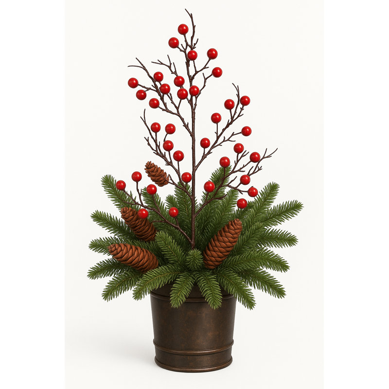 Vaporisateur de baies rouges 29 po, branche artificielle imperméable pour la décoration intérieure, arrangement floral, couronnes, bricolage - 8 pièces