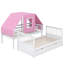 Lit superposé simple au-dessus de simple avec tiroirs pour enfants-93548185-93548186