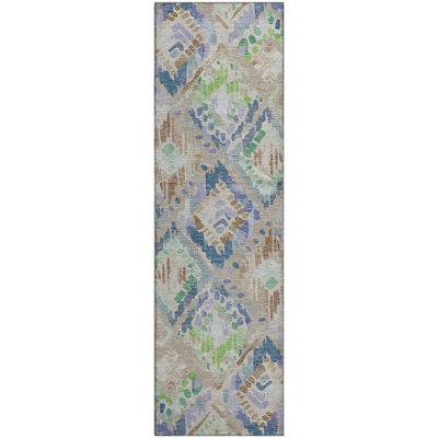 Premium Machine Washable Celis AMF1326 Diamonds Rug