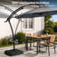  Parasol extérieur en porte-à-faux 128 po, base lestée incluse-972414708