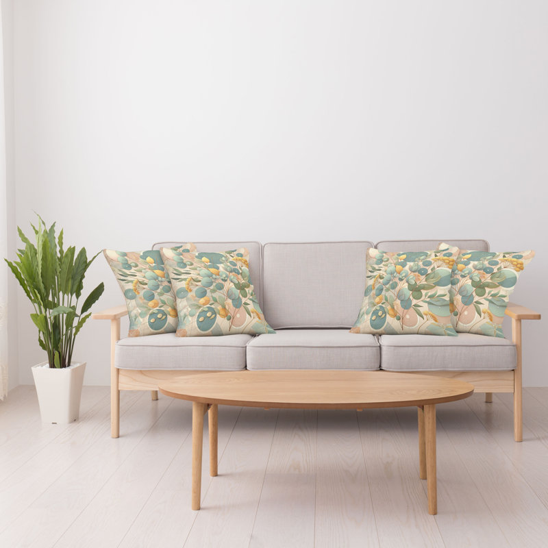 Fabric Reversible Throw Pillow, 18"H x 18"W