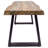Selwyn Live-Edge Solid Sheesham Dining Bench with Iron Sled Legs, Light Sheesham and Black