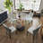 Upholstered Metal Leg Dining Chair-291902505