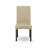 5 Piece Modern Dining Table Set Includes a Rectangle Wooden Table and 4 Brown Linen Fabric Upholstered Parson Chairs, 36x60 Inch, Cappuccino-1367329166-1418154994-1367329161