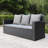 Luxury 8-person Pe Rattan Patio Sofa Set With Multifunctional Ottoman And Weather-resistant Cushions