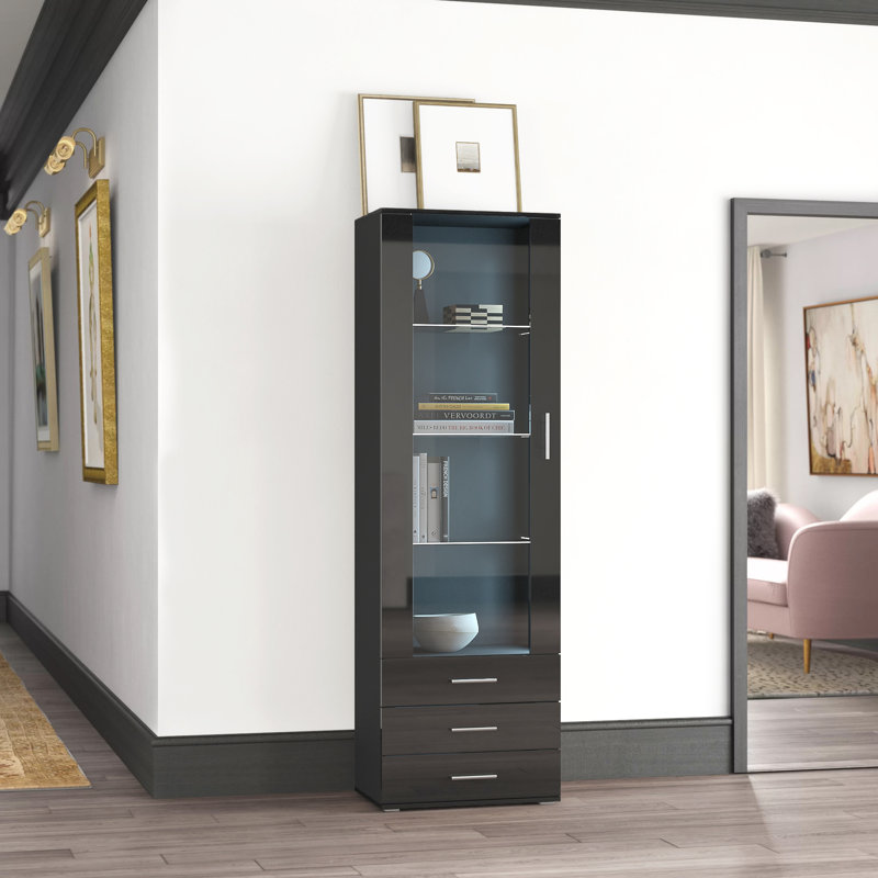 Bibliothèque standard Sabala H 75,50 "x l 23,6", Noir
