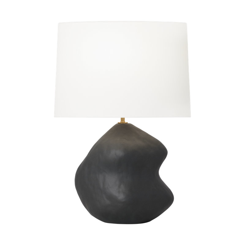 Pacheco Ceramic Table Lamp, Rough Black