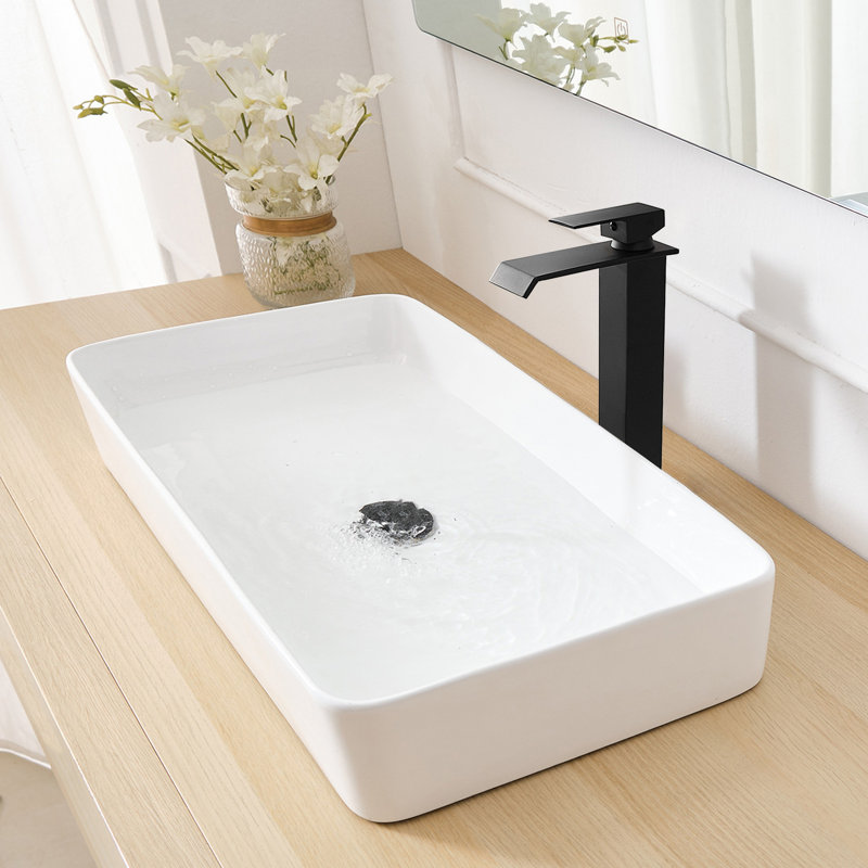 WIZ Waterfall Single Hole Single-Handle Bathroom Faucet, 91 cm H x 61 cm W