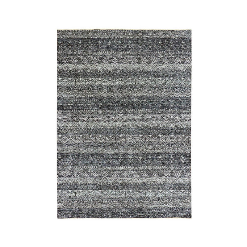 Tapis unique en laine nouvel âge 5 pi x 7 pi 1 po Contoy Gris