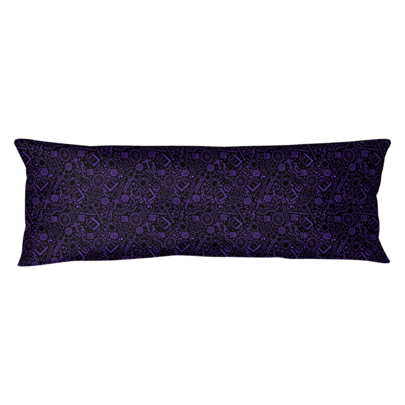 Coussin lombaire rpg, Bourre en polyester, Noir / mauve