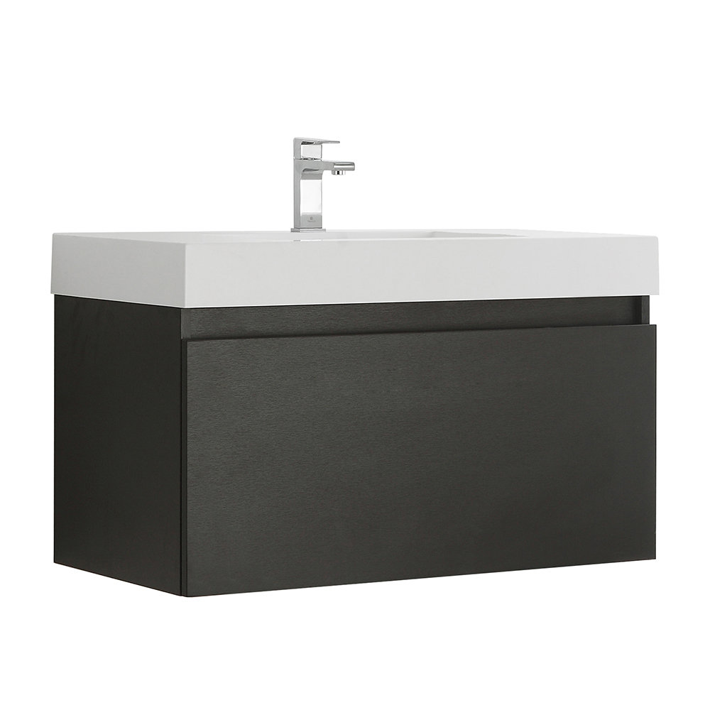 Fresca Mezzo 36" Wall Mounted Single Sink Bathroom Vanity Set