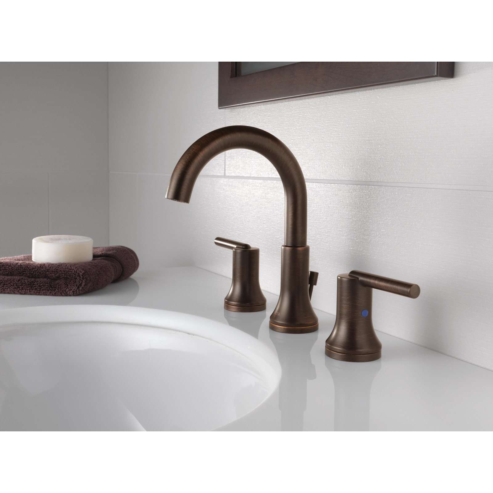 Trinsic Widespread Bathroom Faucet with Drain, Venetian Bronze