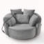 Fauteuil demi-tonneau pivotant à 360 °-1749952544