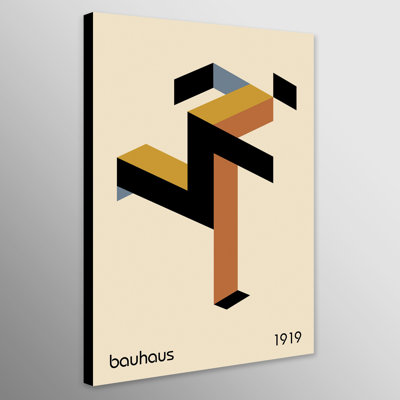 Bauhaus Running Man - Wrapped Canvas Print