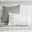 Literie en coton grand - gris / blanc, rayures verticales, couvre-matelas 6 pièces Steam-132947517