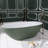 65 In. X 30 In. Solid Surface Freestanding Flatbottom Soaking Bathtub In Green