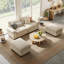 Canapé modulaire rembourré 90 po avec deux repose-pieds Colbey-1726705326