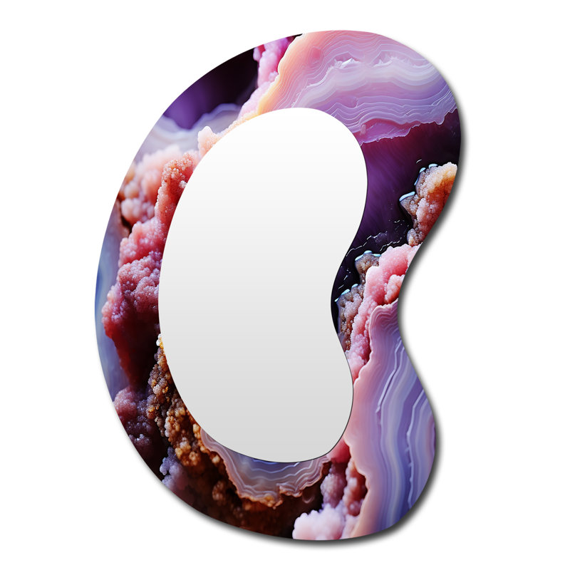 Geode Mauve améthyste Abysse, 39 po x 28 po