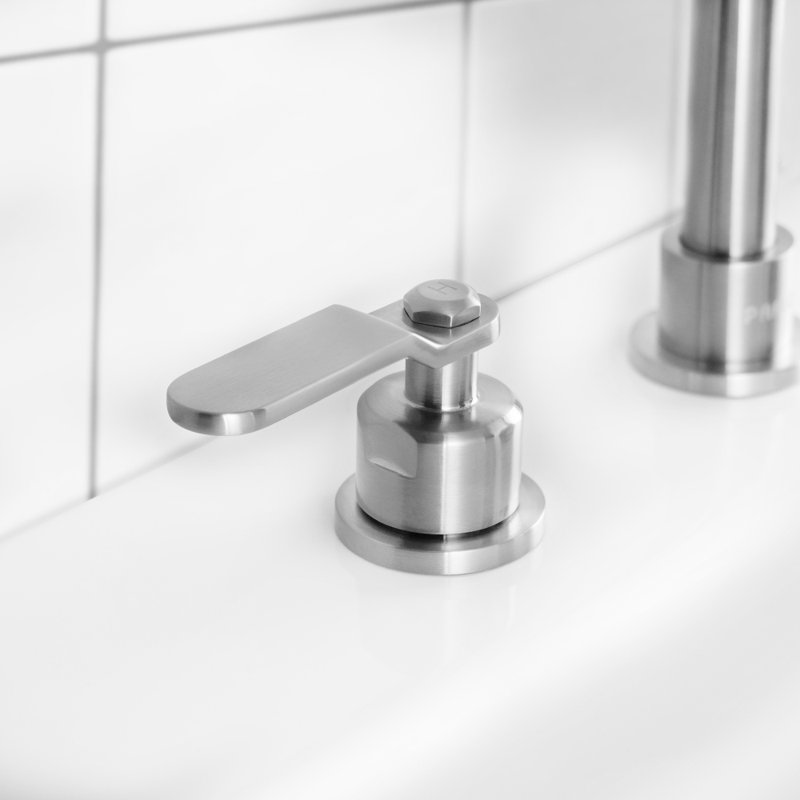 Widespread 2-handle Bathroom Faucet with Drain Assembly, Brushed Nickel