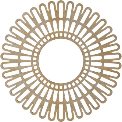 18"OD x 6 3/4"ID x 3/8"T Cornelius Wood Fretwork Pierced Ceiling Medallion, Cherry