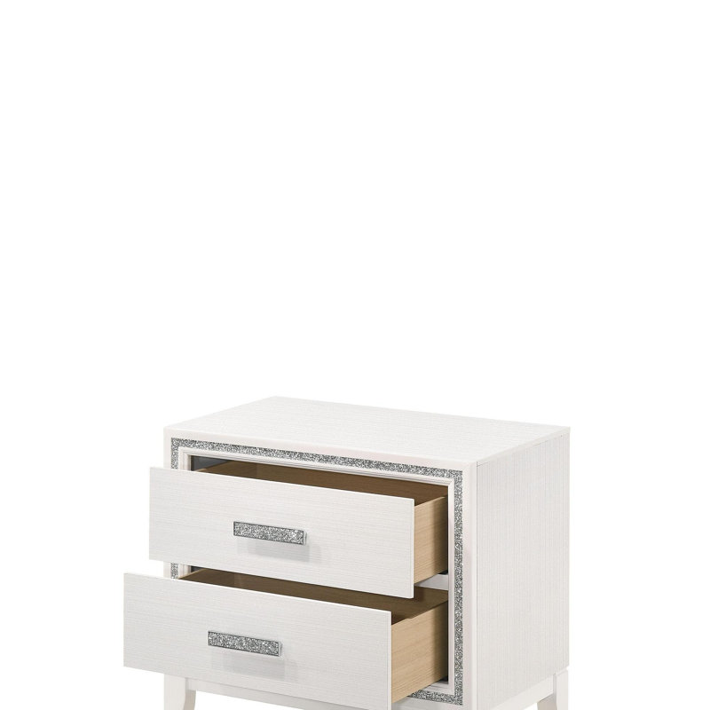 Table de chevet Haiden, Blanc