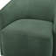 Fauteuil demi-tonneau pivotant vert durable avec coussin à ressorts ensachés confortable et rotation à 360 degrés pour les espaces de vie modernes