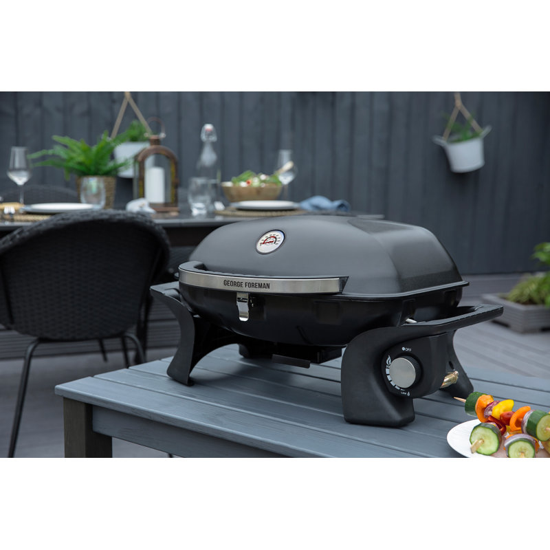 George Foreman Single Burner Portable Liquid Propane Gas Grill