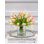 Peach Tulips Floral Arrangement, Real Touch Tulip Centerpiece,modern Artificial Arrangement Flowers In Glass Vase,french Decor Tulips Flower