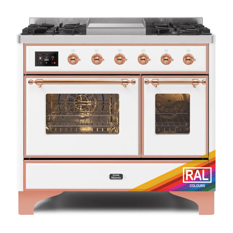 Majestic II 40" 3.82 cu. ft. Freestanding Dual Fuel Range with Griddle, RAL/Copper, Natural Gas