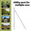 Vidaxl Fence Posts With Base Plates 13 Pcs Diameter32mm Galvanised Steel-114619062-114619067