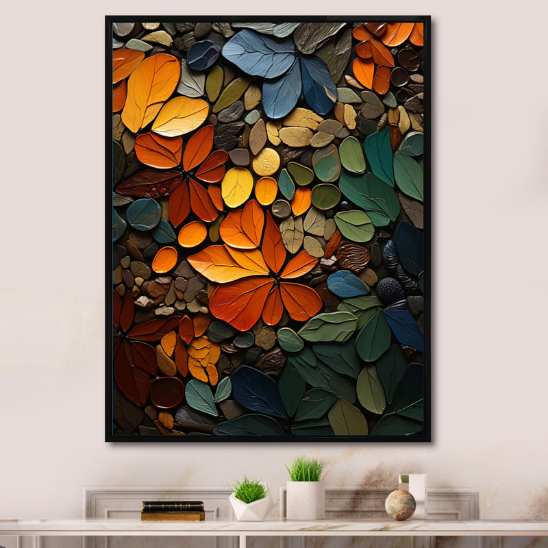 Hardedge " Hardedge Art Earthy Euphony III ", Black, 32" H x 24" W x 1" D