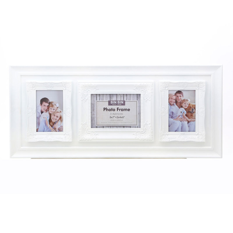 Embossed Picture Frame, White