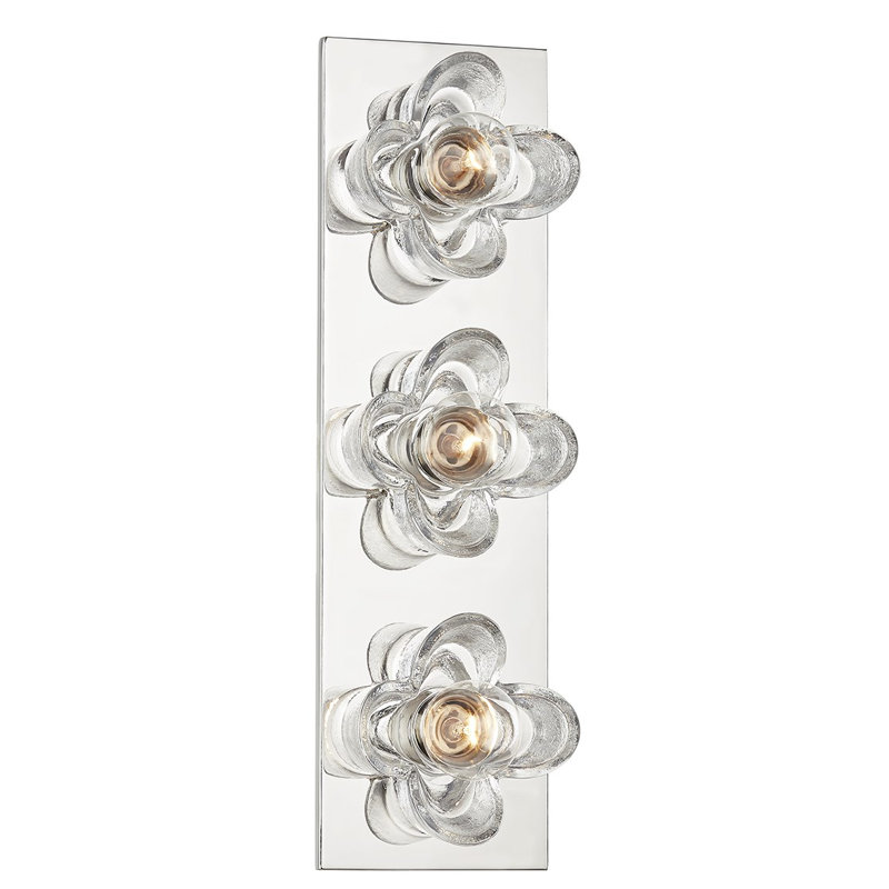 Three Light Bath and Vanity, Polished Nickel