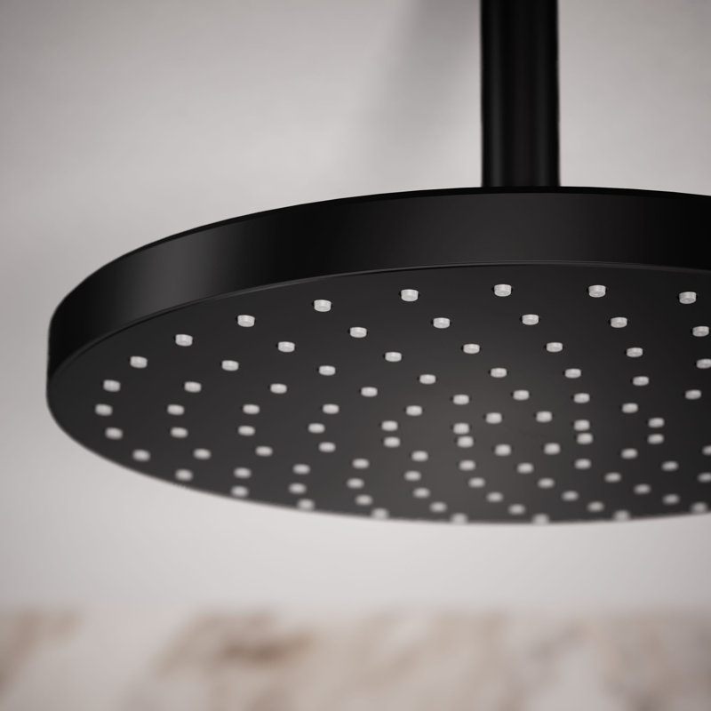 Flood Fixed Shower Head, Matte Black
