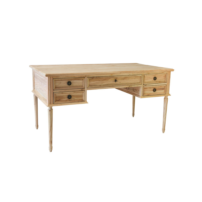 Raw Colette Solid Wood Executive Desk