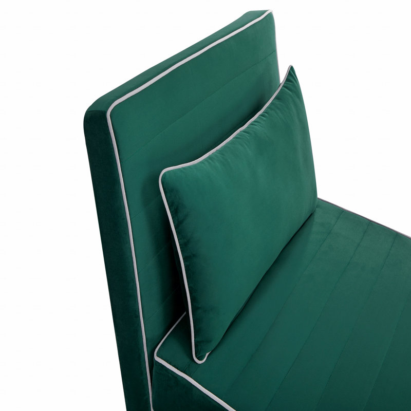 Ensemble de canapé-lit modulaire pliable Modern Velvet, Vert